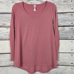 LuLaRoe Women’s XXS Mauve Long Sleeve Scoop Neck Top